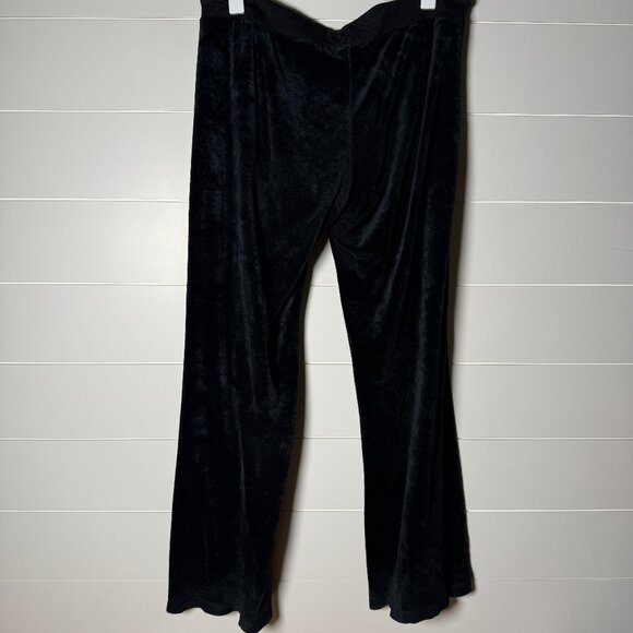 Bisou Jeans Velour Pants Black Size Large - Picture 3 of 5